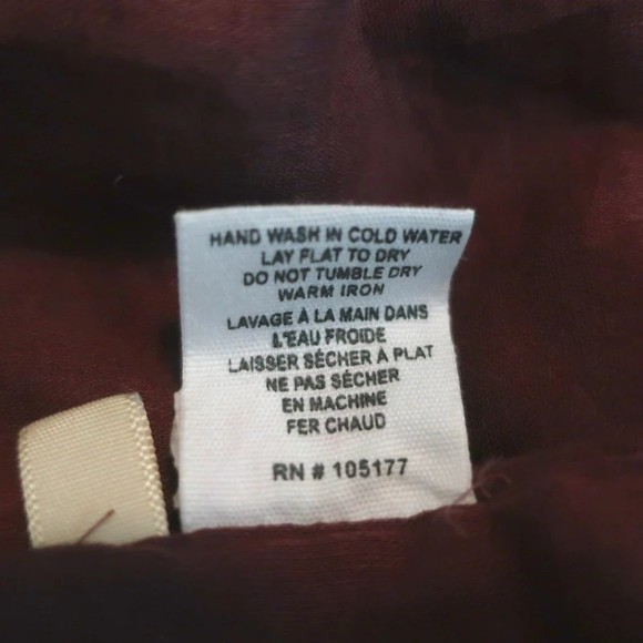 Ulla Johnson Midi Dress Loretta Dark Rose Indian Floral Print Cotton Size 10 - Picture 8 of 8